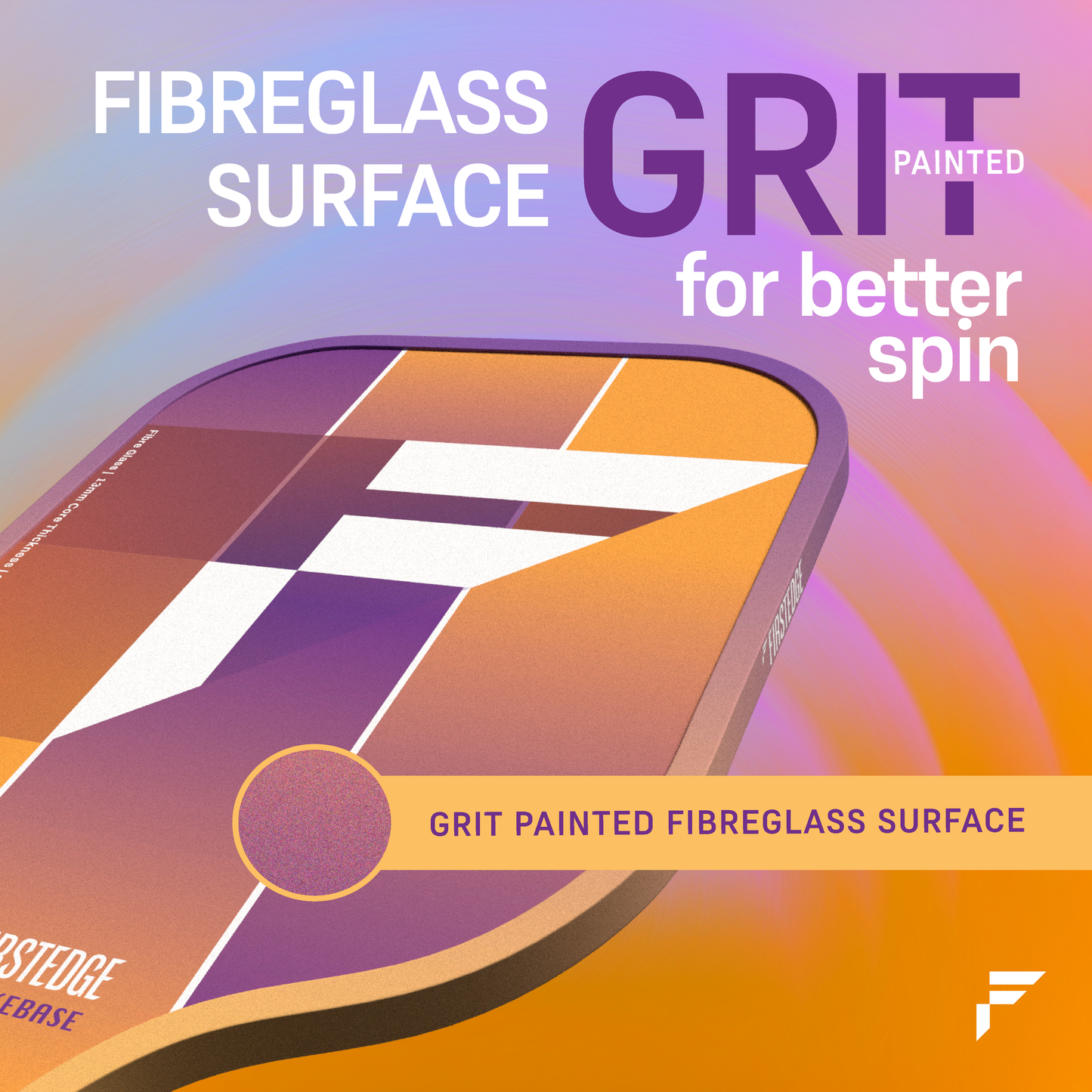 FirstEdge StrikeBase Fibreglass Grit Painted Pickleball Paddle