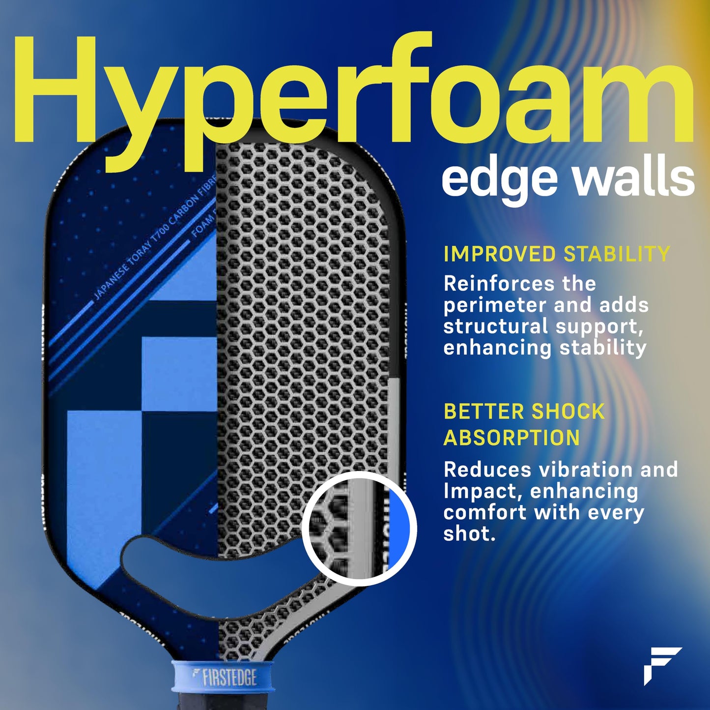 FirstEdge AeroFusion Japanese Toray T700 Carbon Fibre Edgeless Premium Thermoformed Pickleball Paddle, 2 Balls, Overgrip, Eraser (Gift Set)