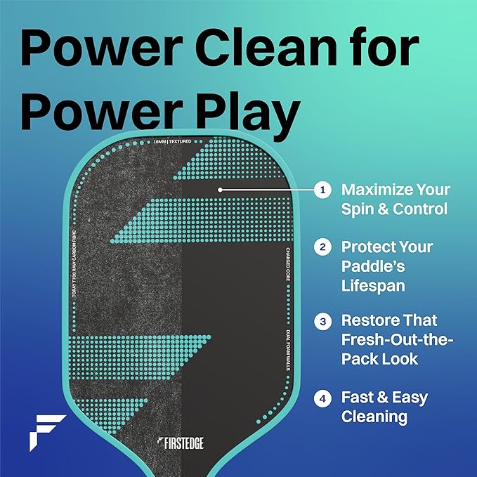 FirstEdge Vanish Pickleball Paddle Eraser – Removes Ball Marks and Dirt from Carbon Fiber & Textured Paddles | No Mess Cleaning Tool for Paddle Maintenance