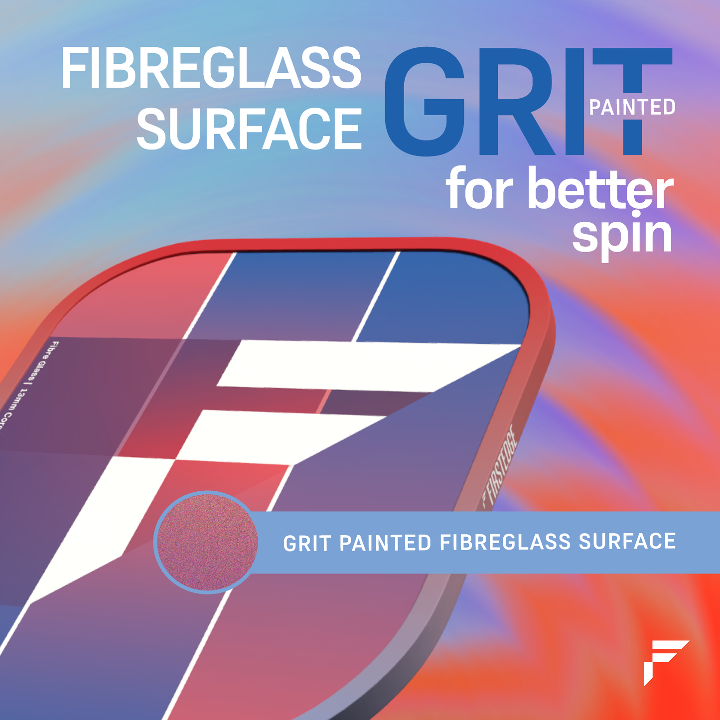 FirstEdge StrikeBase Fibreglass Grit Painted Pickleball Paddle Set of 2 with 2 Outdoor Balls & Cover