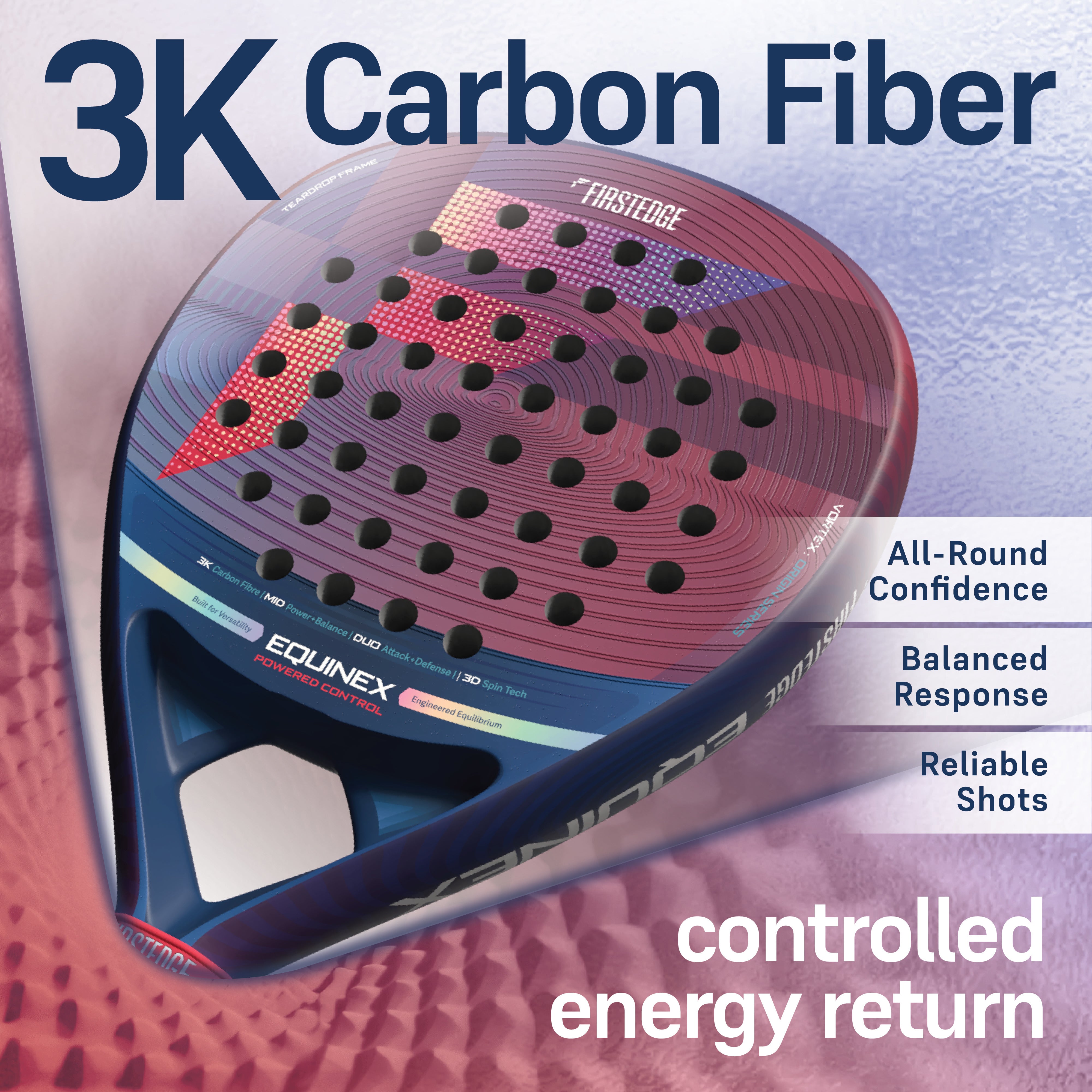 Equinex 3K Carbon Fibre Padel Racket