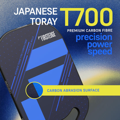 FirstEdge AeroFusion Japanese Toray T700 Carbon Fibre Edgeless Premium Thermoformed Pickleball Paddle (With Cover)