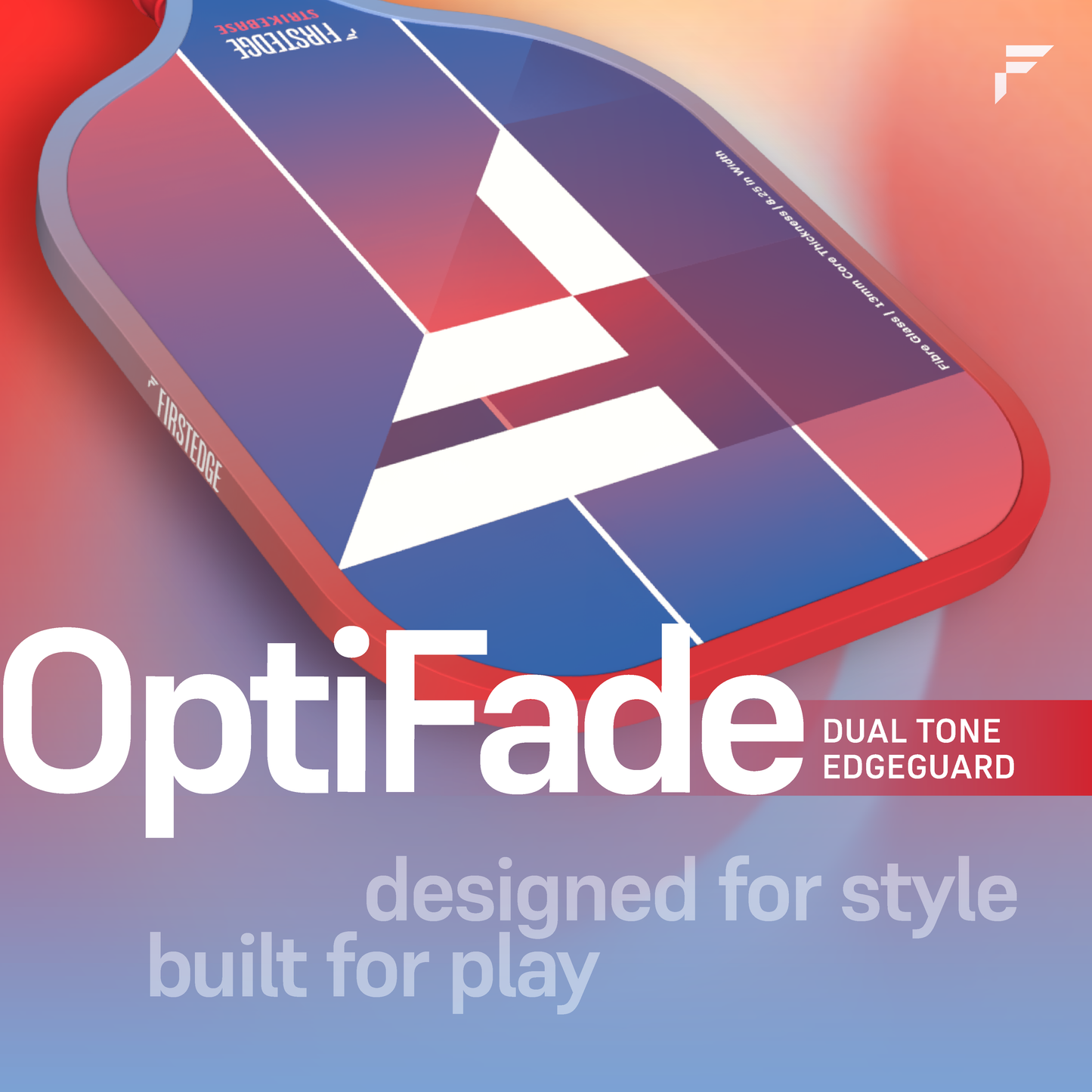 FirstEdge StrikeBase Fibreglass Grit Painted Pickleball Paddle Set of 2 with 2 Outdoor Balls & Cover
