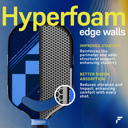 FirstEdge AeroFusion Japanese Toray T700 Carbon Fibre Edgeless Premium Thermoformed Pickleball Paddle (With Cover)