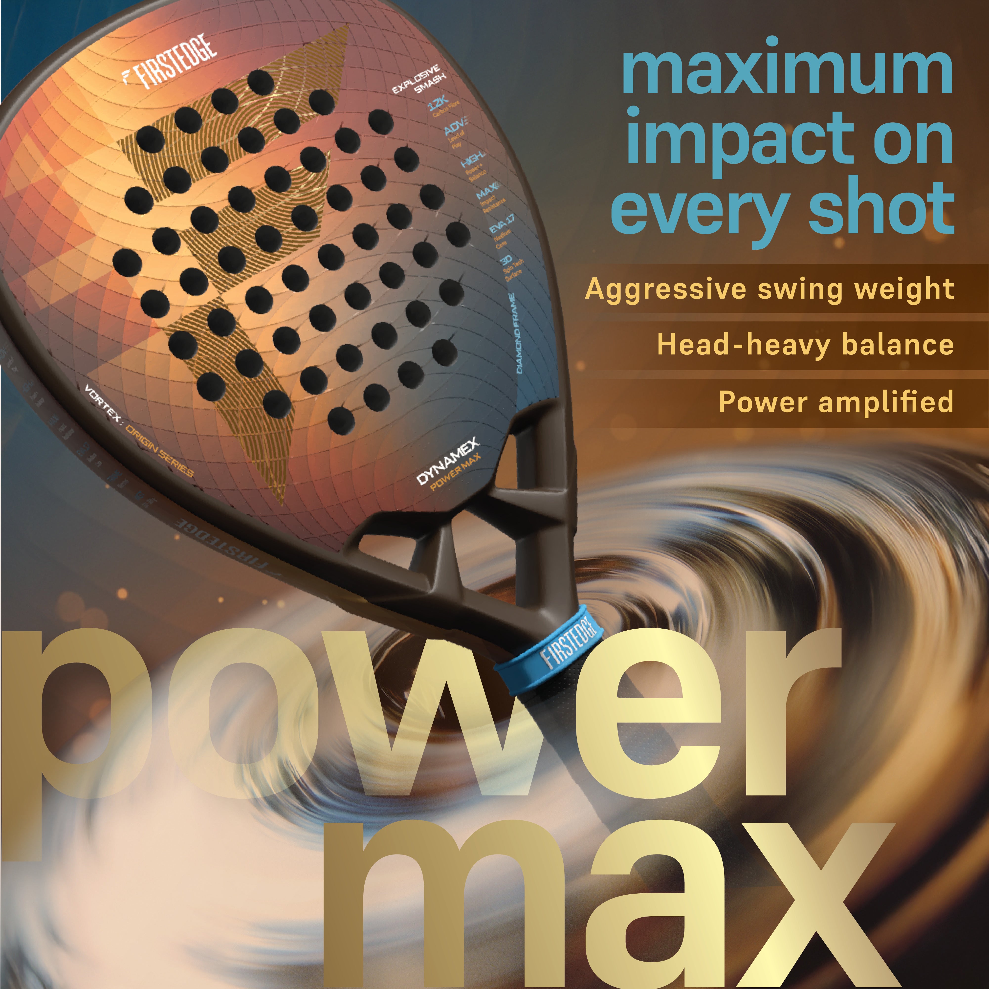 ⁠⁠Dynamex 12K Carbon Fibre Padel Racket