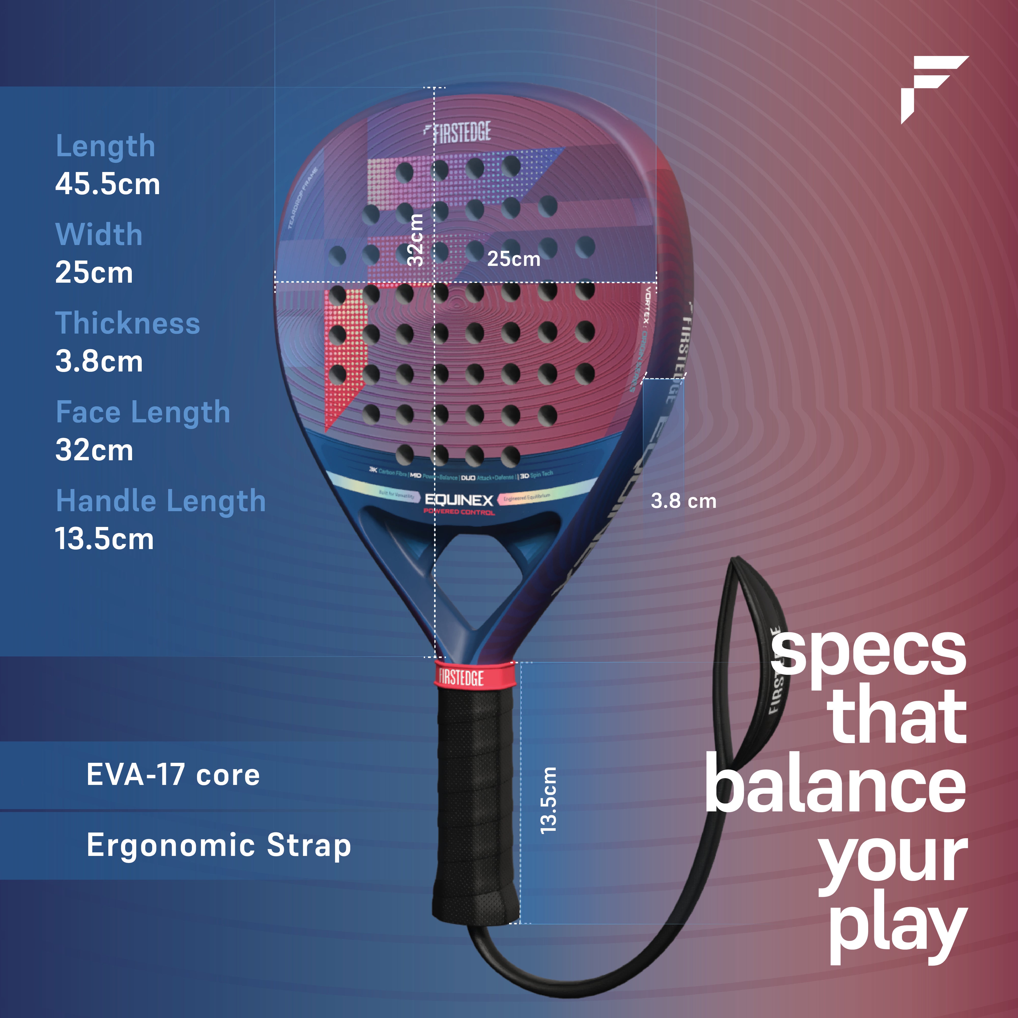 Equinex 3K Carbon Fibre Padel Racket
