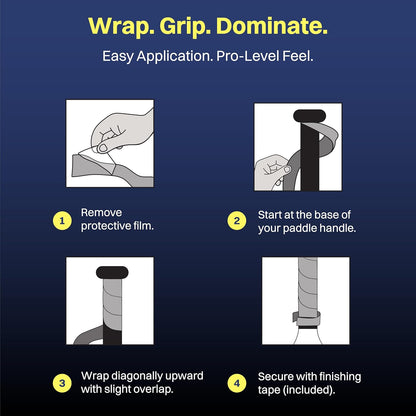 FirstEdge Zeroslip Universal Overgrips - Suitable for Pickleball, Padel, Tennis, Badminton & Squash (Pack of 3)