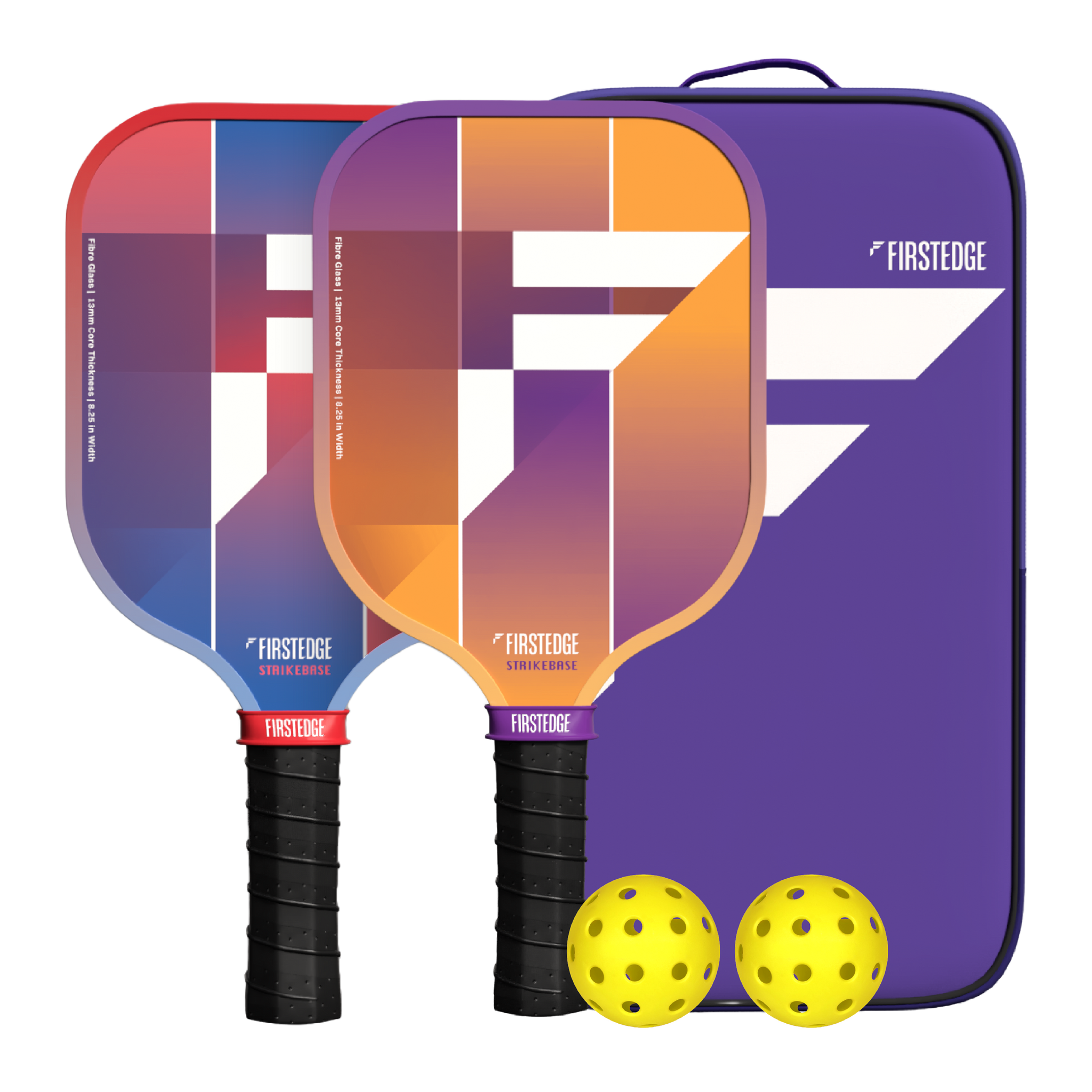 StrikeBase Pickleball Set (2 Paddles + 2 Balls)