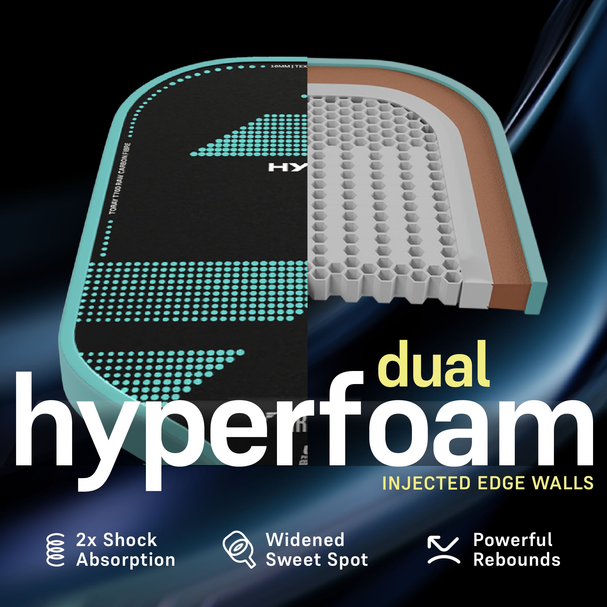 HyperCharge USAPA Approved Pickleball Paddle + Pro 40 Pickleball Outdoor Balls