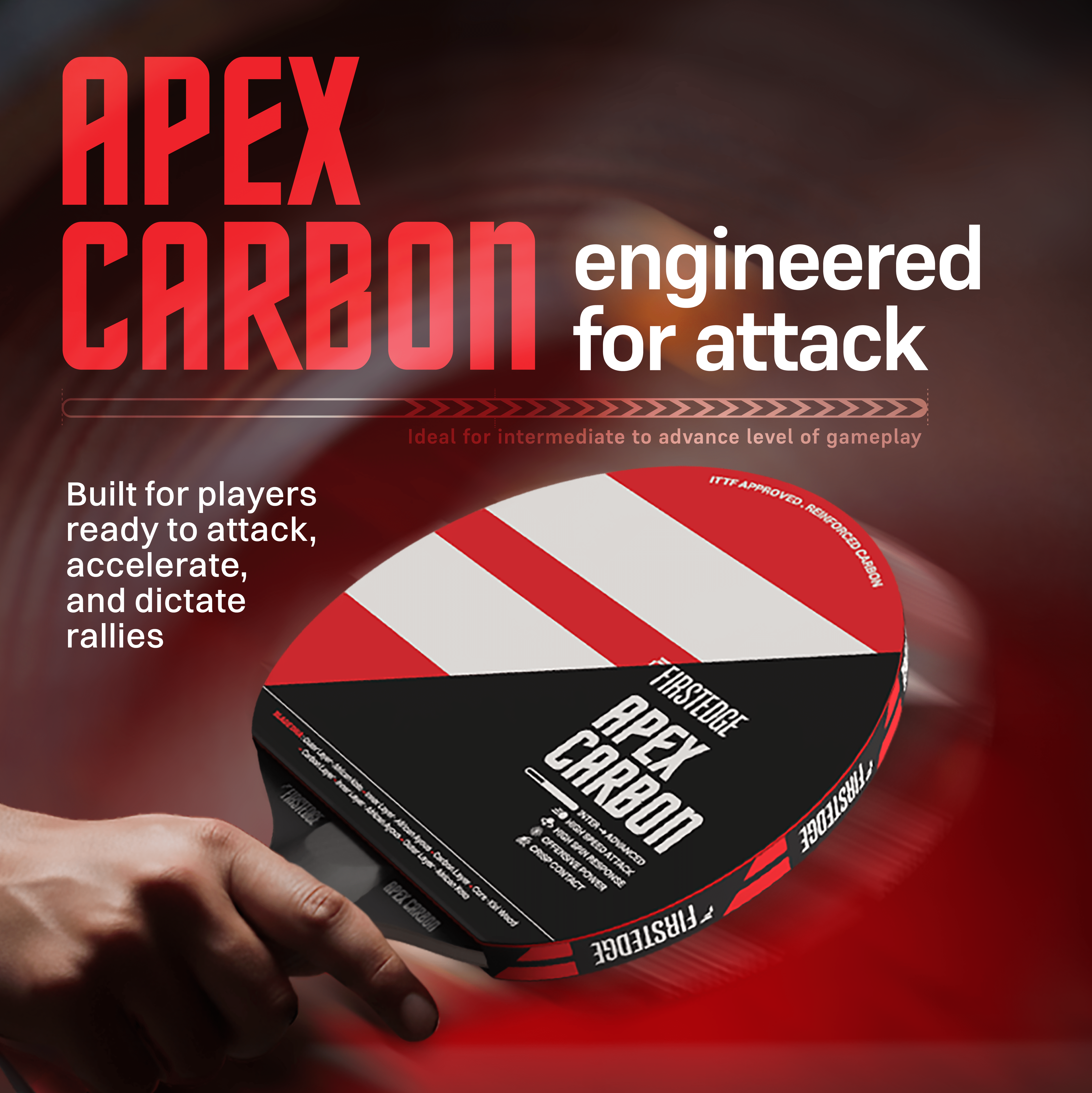 ApeX Carbon Table Tennis Racket With Cover