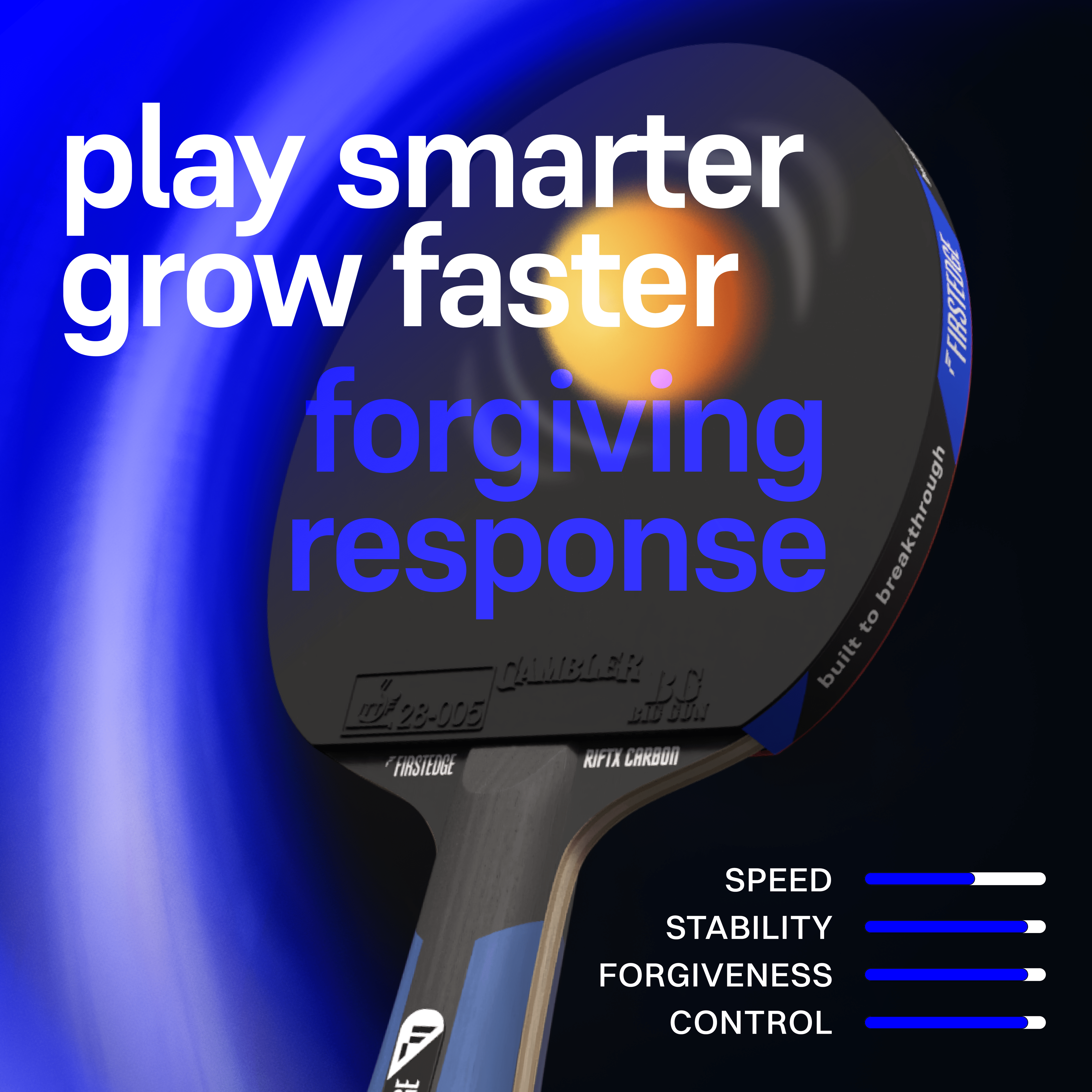 RiftX Carbon Table Tennis Racket