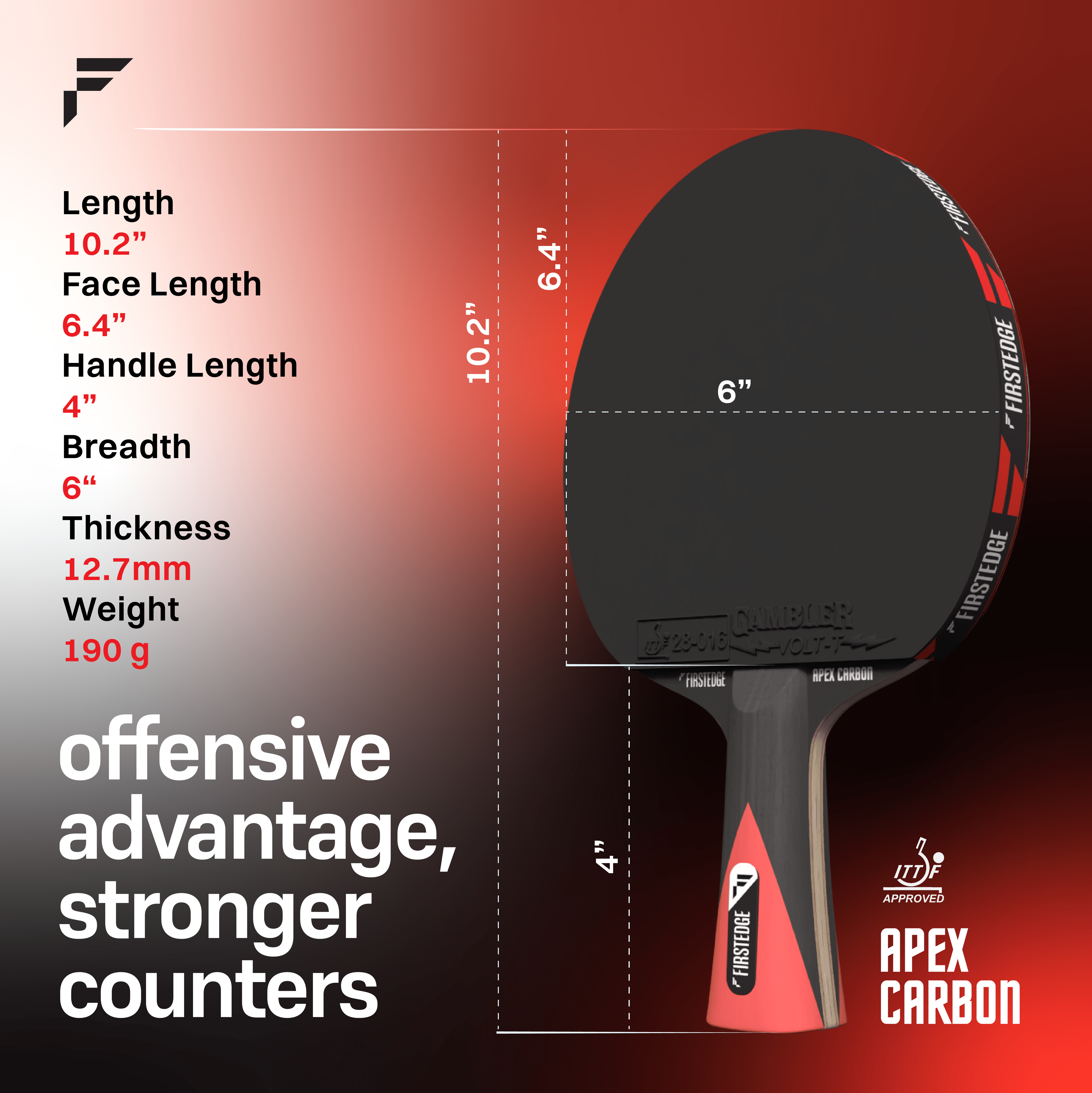 ApeX Carbon Table Tennis Racket With Cover