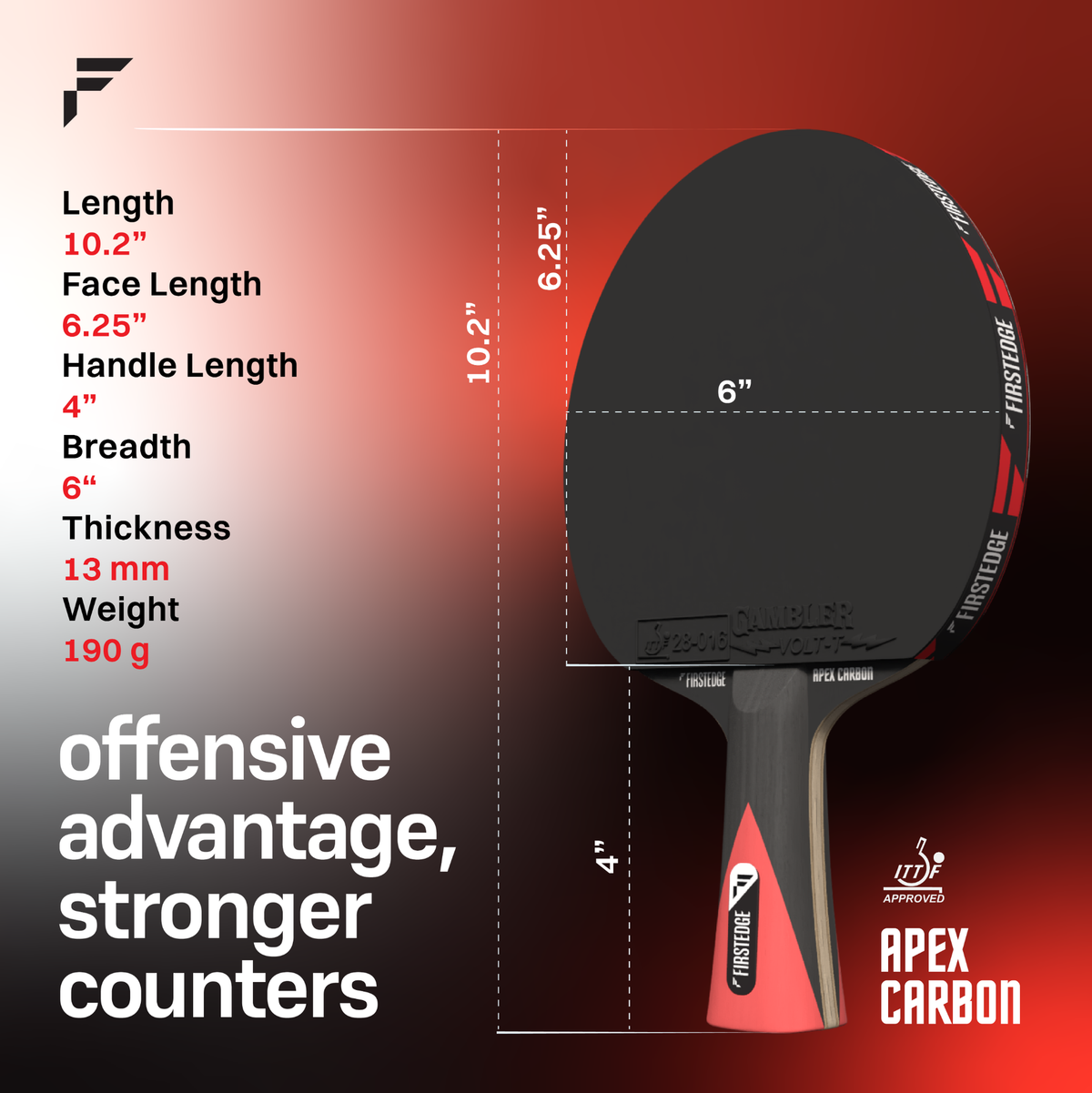 ApeX Carbon Table Tennis Racket With Cover