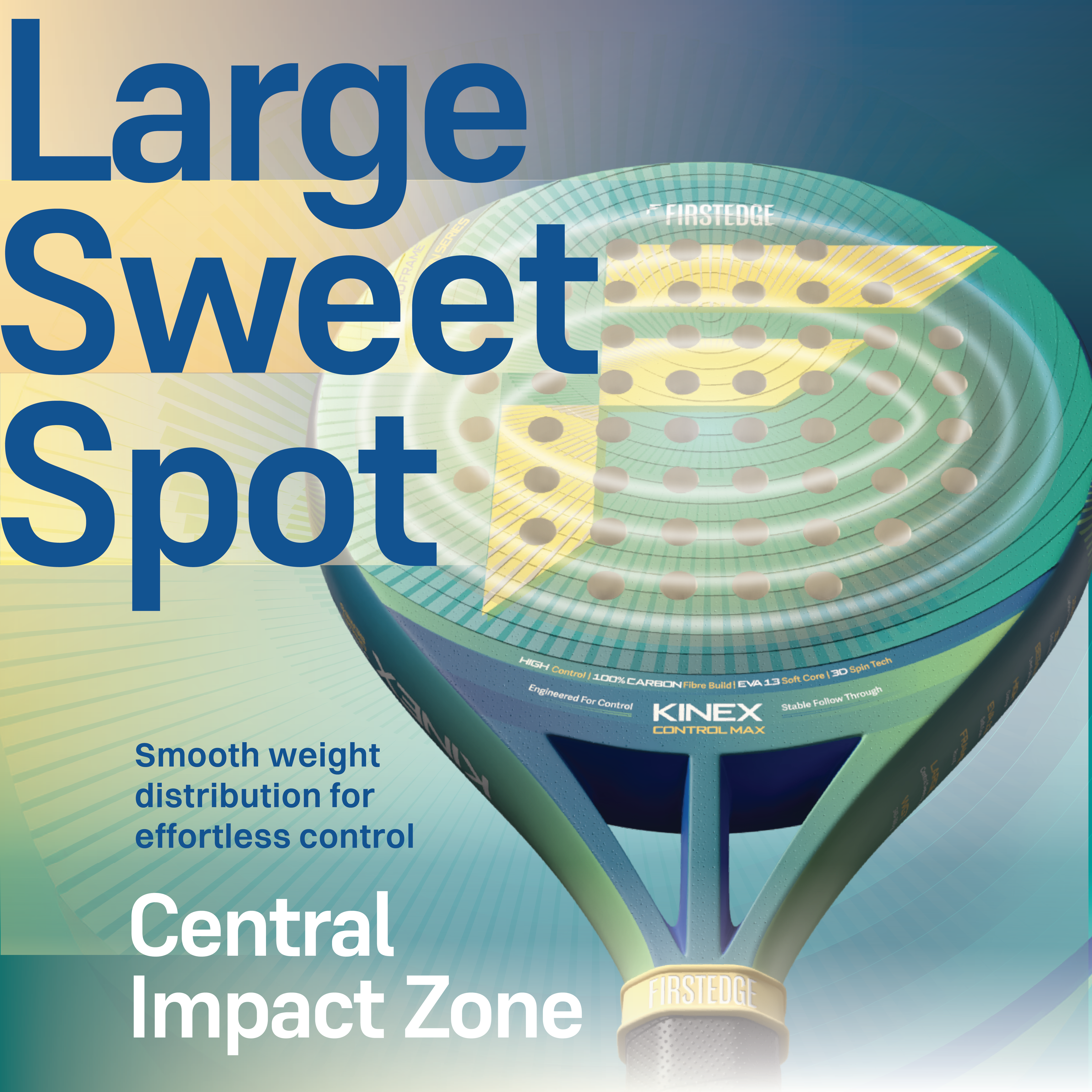 Kinex 100% Carbon Fibre Padel Racket