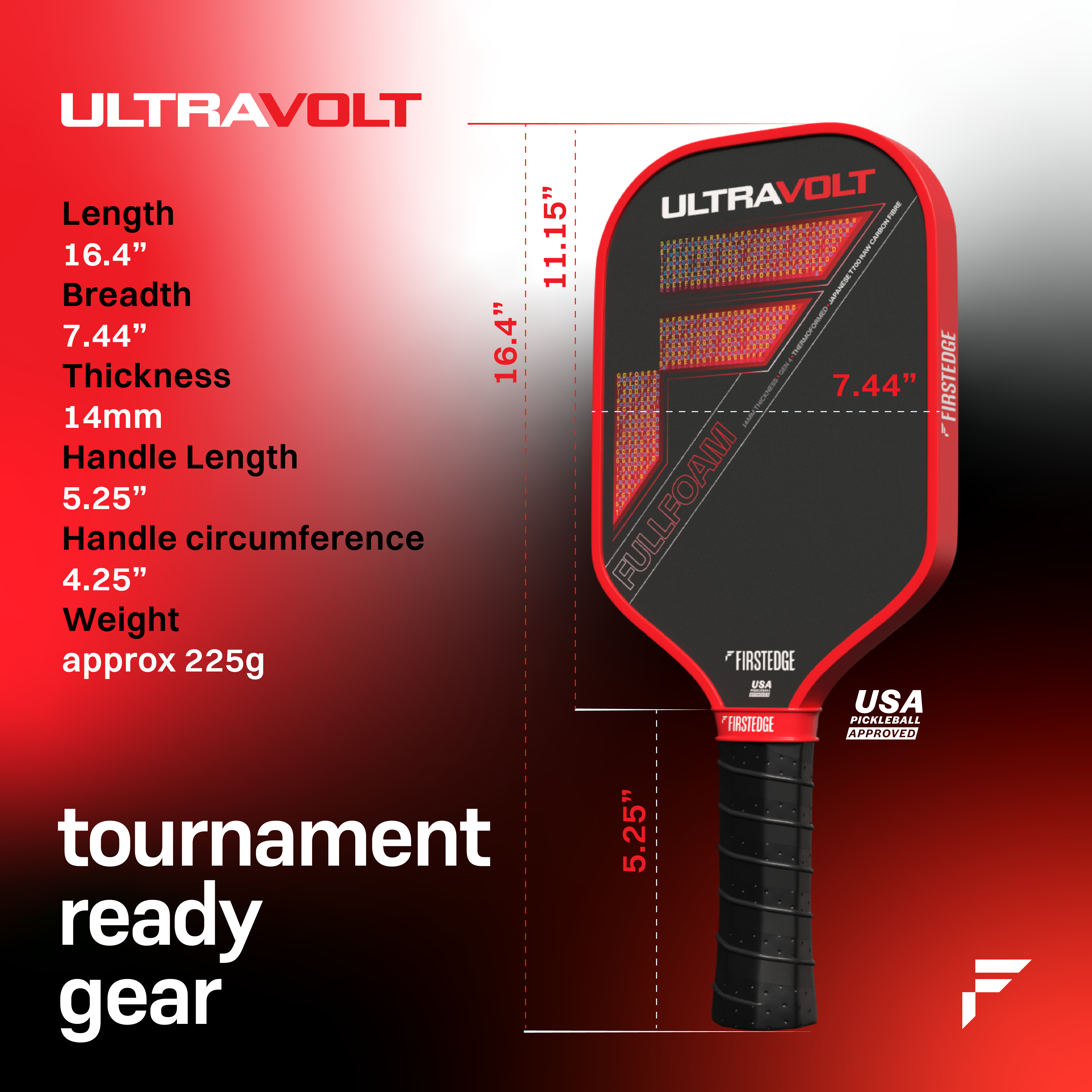 UltraVolt USAPA Approved Pickleball Paddle