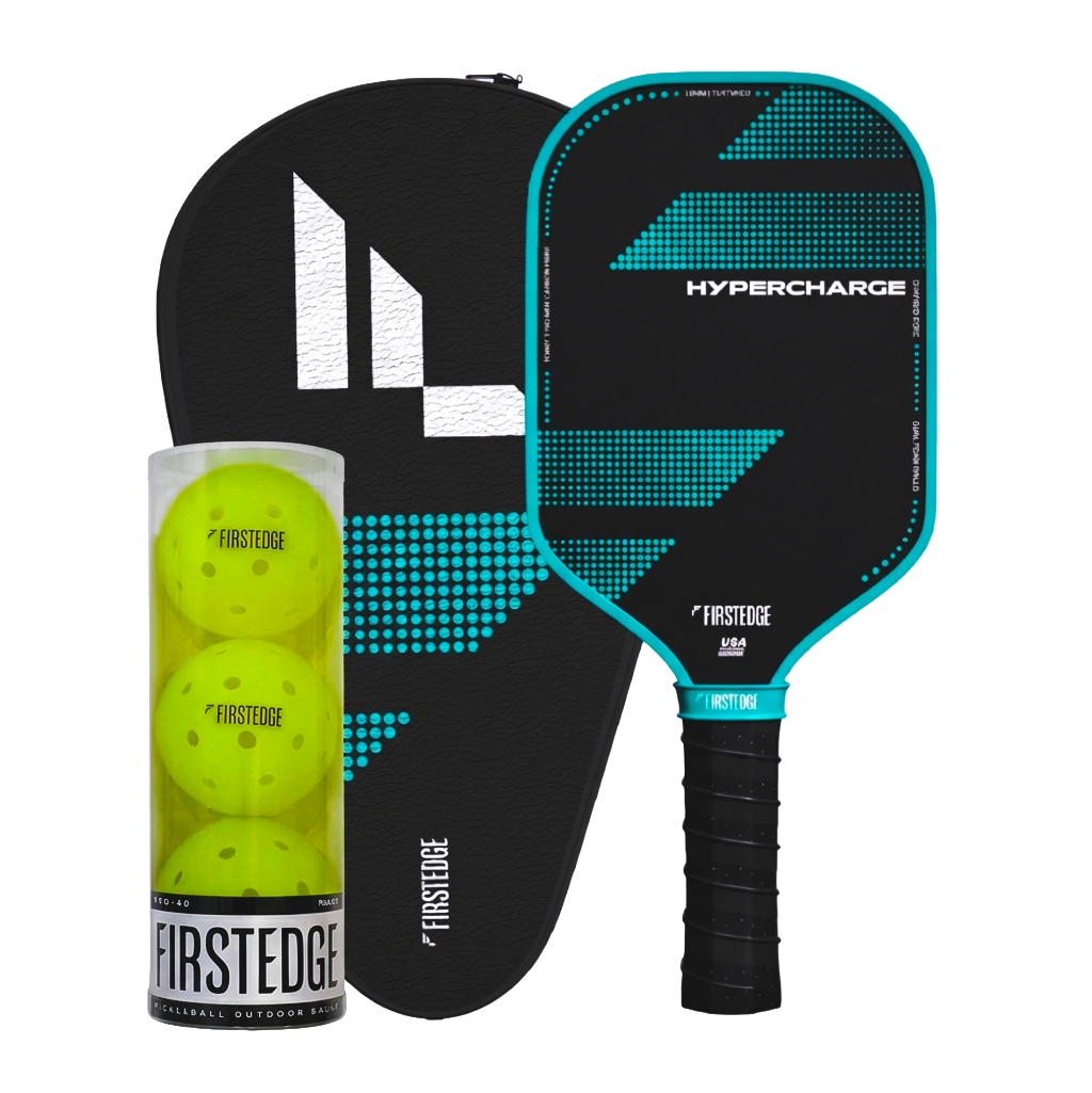 HyperCharge USAPA Approved Pickleball Paddle + Pro 40 Pickleball Outdoor Balls