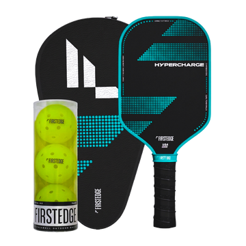 HyperCharge USAPA Approved Pickleball Paddle + Pro 40 Pickleball Outdoor Balls